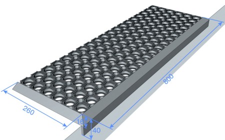 Проступь со сквозными отверстиями 750х260х40 фото