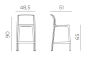 Стул пластиковый полубарный Nardi Net Stool Mini, антрацит фото