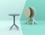 Стол пластиковый складной Siesta Contract Sky Folding Table Ø60, темно-серый фото