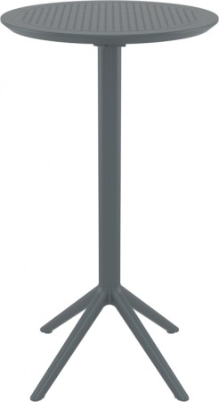 Стол пластиковый барный складной Siesta Contract Sky Folding Bar Table 60, темно-серый фото