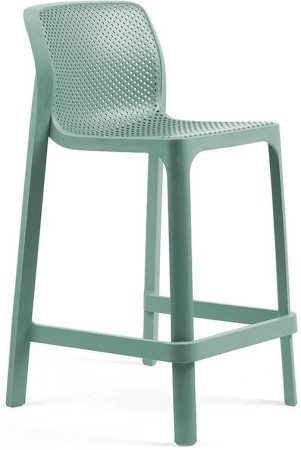 Стул пластиковый полубарный Nardi Net Stool Mini, ментоловый фото