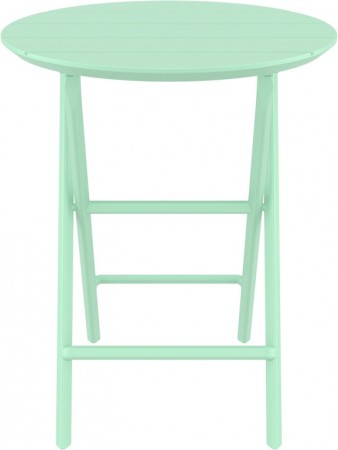Стол пластиковый складной Siesta Contract Helen Folding Table Ø60, опаловый зеленый фото