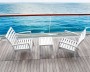 Столик пластиковый для лежака Siesta Contract Ocean Side Table, белый фото