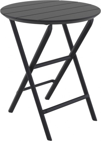 Стол пластиковый складной Siesta Contract Helen Folding Table Ø60, черный фото