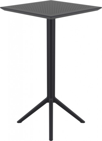 Стол пластиковый барный складной Siesta Contract Sky Folding Bar Table 60, черный фото