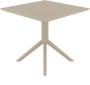 Стол пластиковый Siesta Contract Sky Table 80, бежевый фото