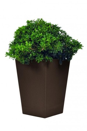 Прямоугольный горшок Rattan Planter L (виски коричневый 521)