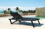 Шезлонг-лежак пластиковый Siesta Contract Pacific, черный фото Шезлонг-лежак пластиковый Siesta Contract Pacific, черный фото