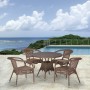 Комплект плетеной мебели Лион-1B T220CT/Y32-W56 Light brown (4+1) фото