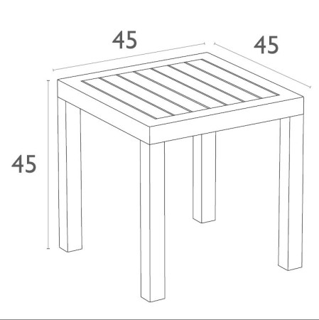 Столик пластиковый для лежака Siesta Contract Ocean Side Table, белый фото